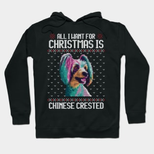 All I Want for Christmas is Chinese Crested - Christmas Gift for Dog Lover Hoodie